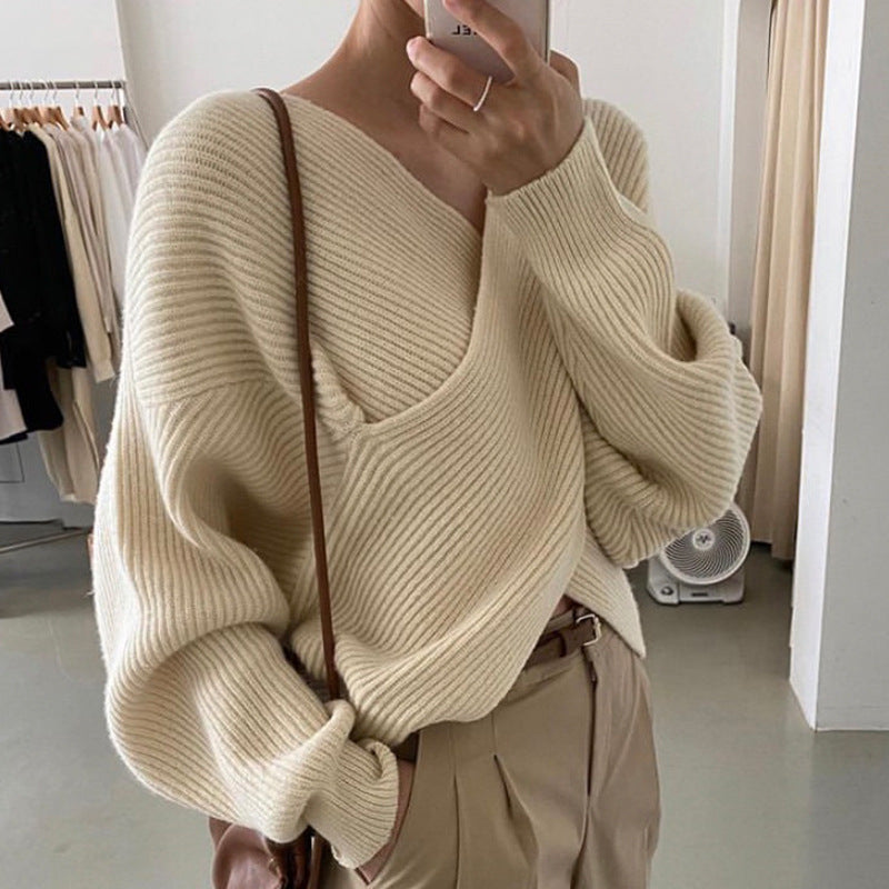 Evelyn | Chic Cross-knit Jumper