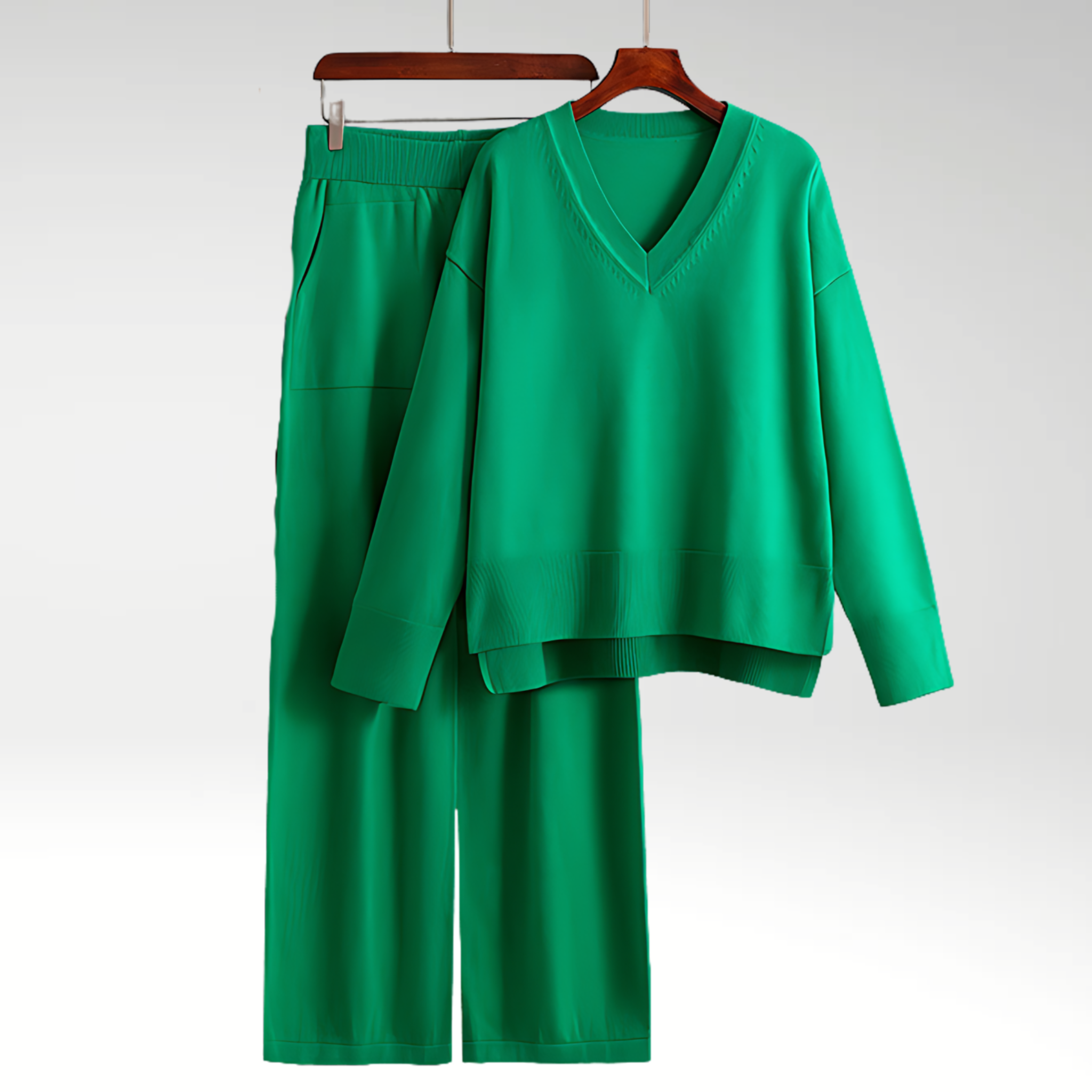 Evelyn | Luxe V-Neck Two Piece Set