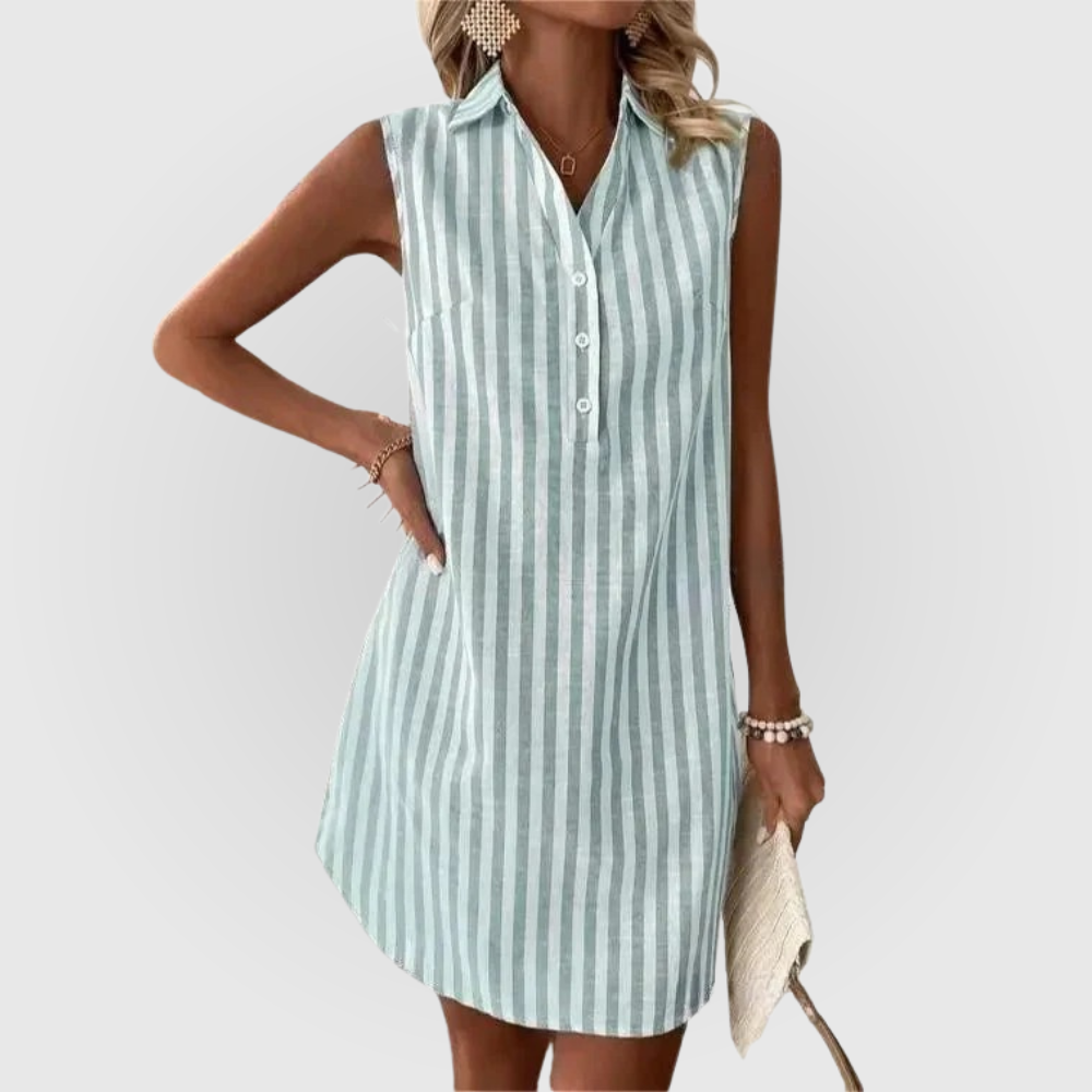 Frenzi | Elegant Striped Dress