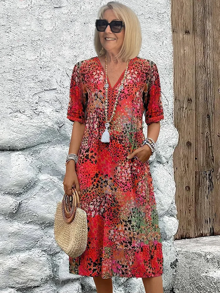 Rachel | Vibrant Midi Dress
