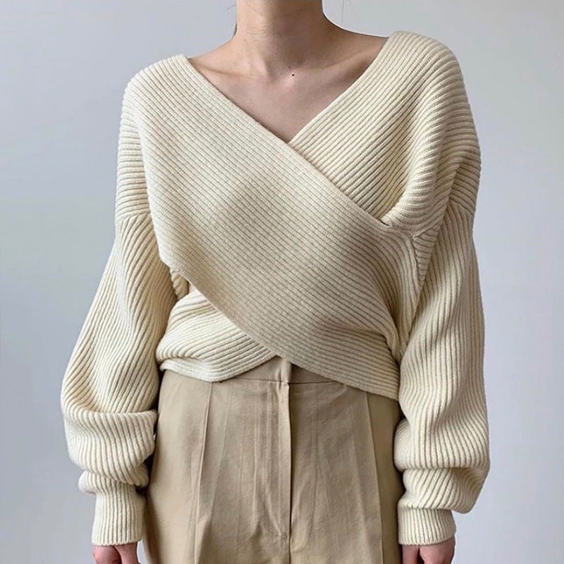 Evelyn | Chic Cross-knit Jumper