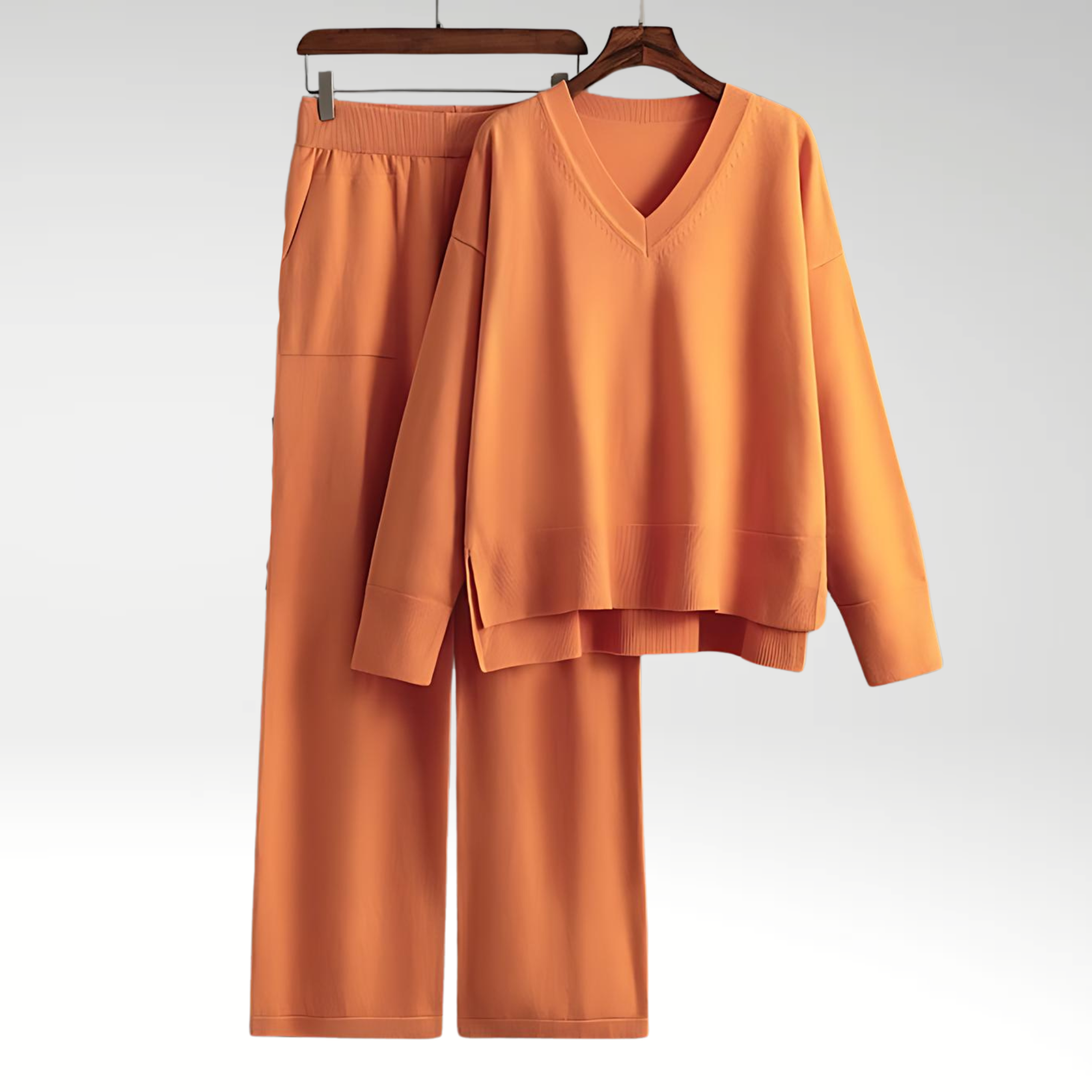 Evelyn | Luxe Two-Piece V-Neck Set