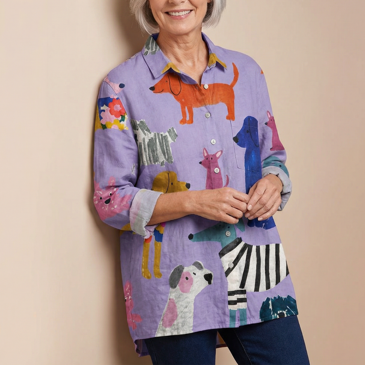 Audrey | Artistic Button-Up Shirt