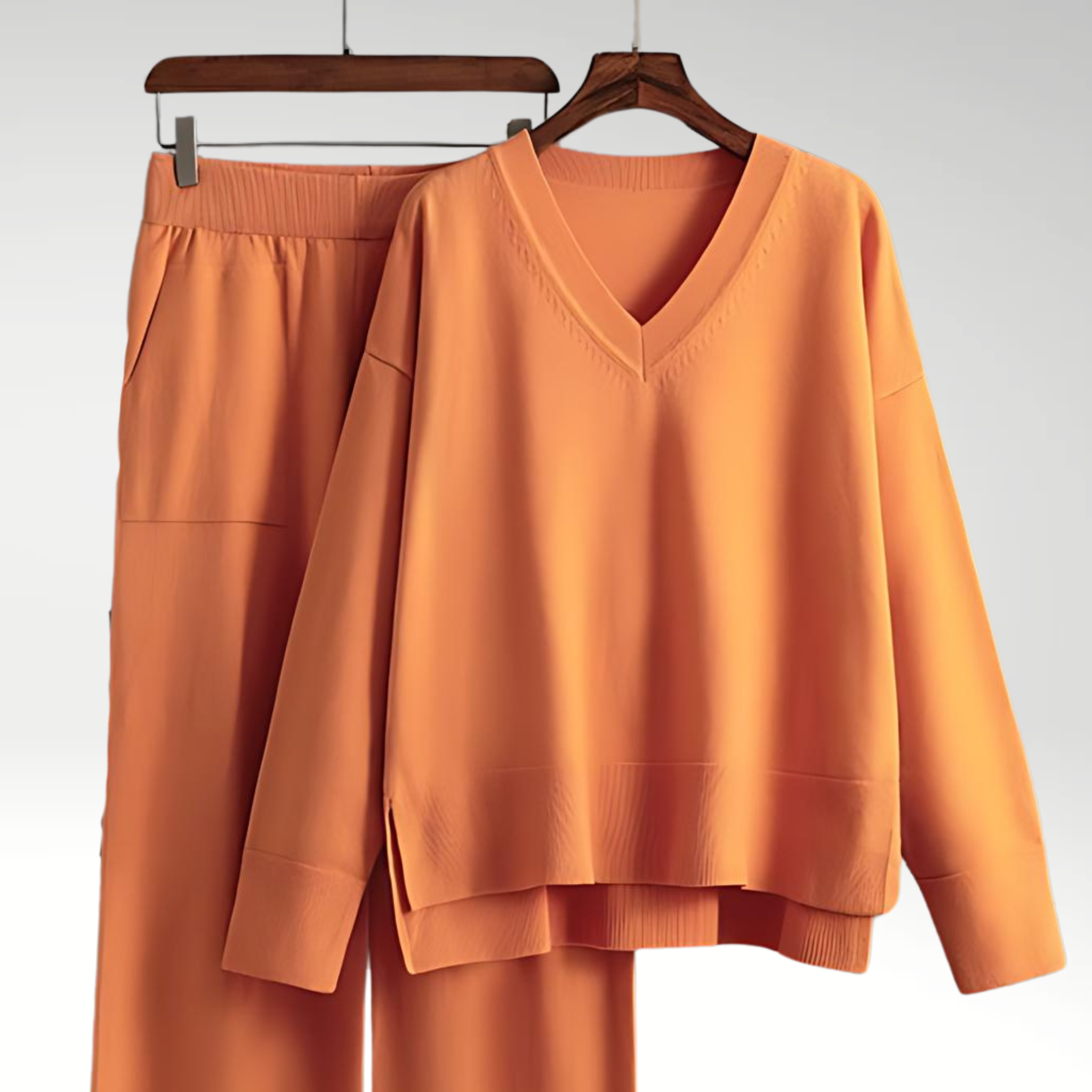Evelyn | Luxe V-Neck Two Piece Set