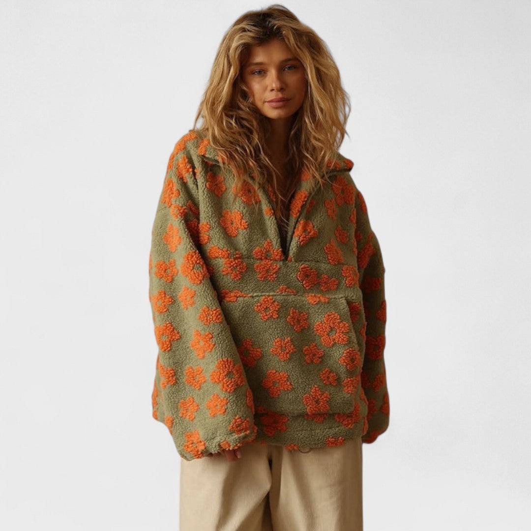 Daisy | Polar Fleece with Floral Pattern