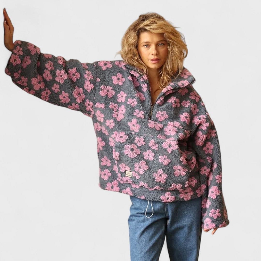 Daisy | Polar Fleece with Floral Pattern