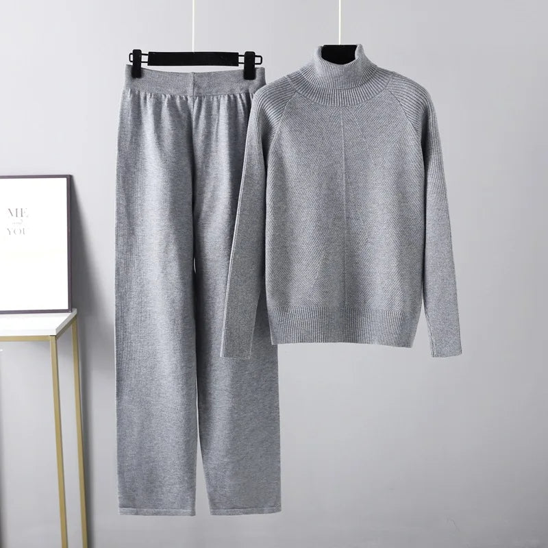 Evelyn | Two-Piece Lounge Set in Cable Knit